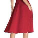Dress the Population NWOT LIVIA GARNET RED FIT & FLARE DRESS sz L Photo 1