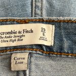 Abercrombie & Fitch the ankle straight ultra high rise blue jean shorts 29x5 Photo 1