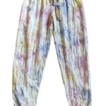 Young Fabulous and Broke  YFB  Eyelit Lace Tie Dye Pastel Cropped Joggers S Photo 0