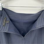 Banana Republic ‎ Pencil Skirt Size 4 Petite Navy Pinstripe Front Slit Photo 3