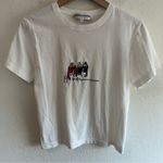 Sonia Rykiel Short Sleeve Embroidered Short Sleeve Tee Size Small White Photo 0