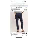 Everlane The Bi-Stretch Work Pants Womens 12 Navy Blue Mid Rise Slim Leg Zipper Photo 3