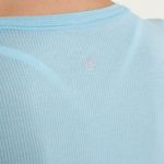 Lululemon  Karmady Short Sleeve Tonka Stripe Burnout Blue Moon size 6 Photo 4