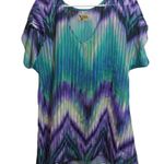 Show Me Your Mumu  Women's Multicolor V-Neck Sheer Tunic Top Colorful  Size M Photo 0