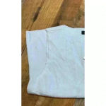 Alfani  Sleeveless V-Neck Sweater Ice Blue Ribbed Old Money‎ Aesthetic Petite S Photo 6