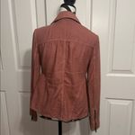 Free People  Women's Rosewood Washed Linen Moto Jacket Photo 3