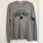 47 Brand Tulane Green Wave Gray Crew Neck Shirt Photo 0