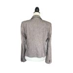 Ann Taylor  Women's Blazer Size 8 Brown Twill Long Sleeve Zippered Pockets Photo 2