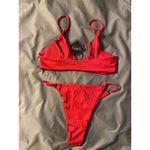 Zaful Brand New  Women's Size 6 Red Bikni Set Bottoms Top Photo 2