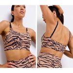 All Fenix High End Sports Bra Size Medium Animal Print Tiger Tan and Black Photo 1