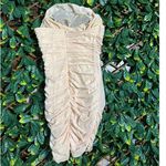 Oh Polly  Cream Strapless Corset Bodycon BRIDAL Mini Dress Size 6 NWT Photo 1