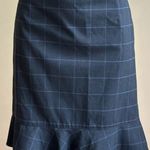 Geoffrey Beene  Black/Gray Blue Stripes Fit And Flare at Bottom Midi Skir… Photo 2