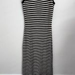 4th & Reckless Albi Knit Maxi Dress in Black and Cream Stripe crochet S Photo 4