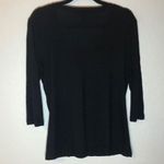 H&M  V Neck w/ Lace Black 3/4 Sleeve Top L EUC Photo 8