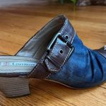 Lamica Slip on Clogs Leather Rodeo Western Cowgirl Made in Italy Denim size 38 Blue Photo 2