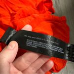 ZARA  Reddish Orange Short Sleeve Button Down Tie Mini‎ Dress Size XS Photo 6