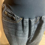 Indigo Blue  Maternity Denim Jeans Pregnancy Stretch FIt Size L Photo 3