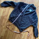 Vintage Wool and Angora Gray Sweater with Grape and Roses Appliqué Size 1X Photo 7