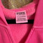 PINK - Victoria's Secret  Cinched Crop Hoodie & Sweatpants Atomic Pink Set L/XL Photo 3