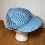 Hat Cap Strap Back One Size Blue Knit Cotton Baseball Style Mens Womens Photo 1