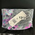 Floral Print Crop Top in Gray and Purple Size M Photo 6