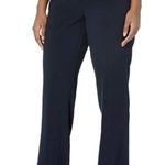 Briggs New York NWT Briggs Comfort Waistband Hidden Elastic Navy Pants Pull On w/ Pockets Sz 16 Photo 0