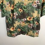 Vintage Shenanigans Short Sleeve Button Down Tropical Floral L Tan Size L Photo 8