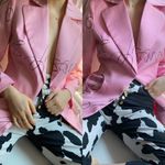 House of Sunny Pink Boxy Island Logo Blazer Size 2 Photo 2