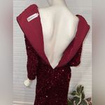 Portia and Scarlett STUNNING Deep Red Sequin Long Sleeve Dress Size 2 Photo 10