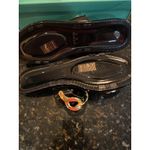 Brand New Lauren Lorraine Women's Size 9 Chan Black Gold Chain Slip on Sandals Photo 3