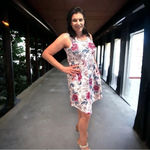 Shirley & Stone Dear dress blooming floral pink and cream casual Photo 3