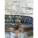 American Eagle  Pale Wash Distressed Straight Leg Mom Jeans Size 0 Photo 2