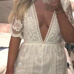 fab'rik White Lace Romper Photo 0