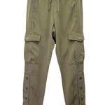 Pam & Gela x Revolve Snap Leg Cargo Crop Jogger Pants in Army Green Size P | XS Photo 0