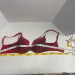 AMBRIELLE, Red Bra, Black printed lace. 2 prong 3 row clasp closure, 36D, underwire Size undefined Photo 7