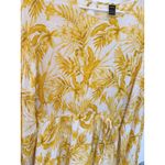 SheIn  Women's‎ Yellow Floral Print Long Sleeve Midi Dress Size L Photo 2