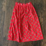 1990s Halston III Polka Dot Red Midi Skirt Size 6 Photo 5