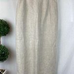 Plaza South 100% Linen Tan Maxi Skirt 10 Photo 0