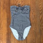 Shoshanna Cinched One Piece Swimsuit Gingham black white size 4 NWT Photo 2