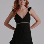 Crystal Doll Black Mini Dress Photo 0