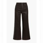 Paige coated high-rise wide-leg jeans Faux leather like Photo 2