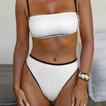 Cupshe  Bikini Set White Black Photo 0
