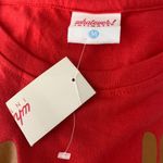 Holiday Reindeer Crewneck T Shirt M Red Knit Short Sleeve Rudolph Christmas NEW Size M Photo 3