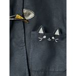 Womens Coat M Japanese Cute Warm Hooded Navy Blue Cat Ears and Pockets Kawaii Size M Photo 14
