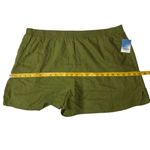 Abound  Linen Blend Olive Green Pull On Shorts Elastic Waist‎ Size 2X Summer Photo 4
