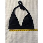 Black Padded Bikini Top Women's Size Small Halter Beach Swim Clean Girl Goth Photo 1