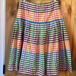J.Crew  G5031 Rainbow Gingham Tie-Front Skirt $118 EUC 6 Photo 3