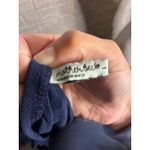 Mother Bee Maternity Navy Ruched Maxi Dress Short Sleeve Scoop Neck Size L Blue Photo 3