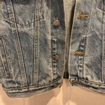 Arizona Jean Company Denim Jacket Trucker Cowboy Medium Distressed Vintage‎ 90s Blue Photo 5