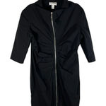 Joseph Ribkoff  Women's Black Full Zip Front Ruched Stretch Dress Size 18‎ Photo 0